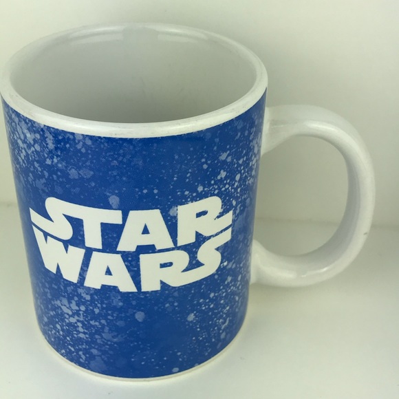Vintage Star Wars Chewbacca Mug Blue White Splattered Galaxy Pattern - Picture 2 of 5